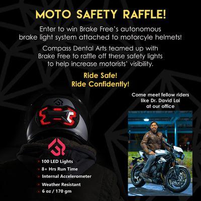 Let's see those smiles!  Come in for your cleaning and enter our raffle for BrakeFree's autonomous brake light! Next drawing is on 8/31/20!!