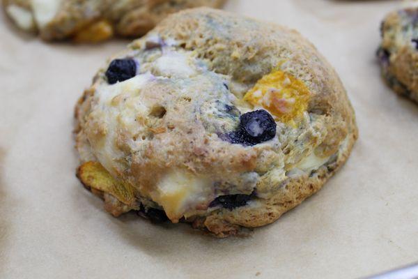 Tasty Scones like the Blueberry Peach and Double Chocolate Chip