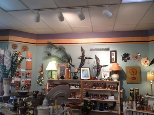 We purchased two loons and half the pottery seen in this photo...this store is so much fun to shop in!