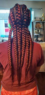 Jumbo cornrows