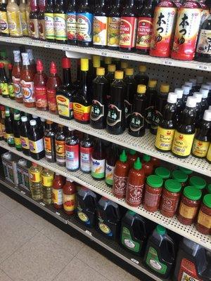 Many kind of asian sauce.