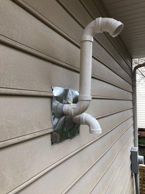 Exhaust vent on a recent ductless install.