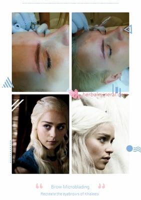 Recreate the Khaleesi's eyebrow with eyebrow microblading technique