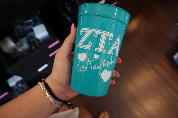 Sorority Greek Stadium Cups. Shop our exclusive designs. Shop our Greek Sorority Store. M&D Sorority Gifts located in Frisco, Texas.