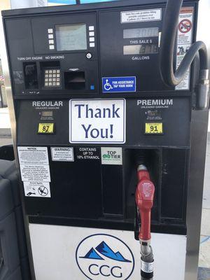 Saturday, April 13, 2019: gas pump.