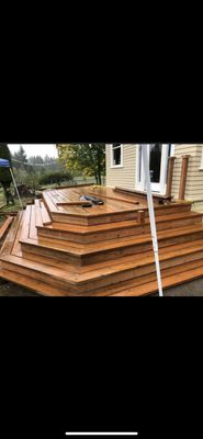 Cedar deck build