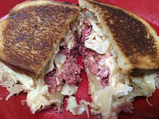 Reubens made with our own homemade sauerkraut.