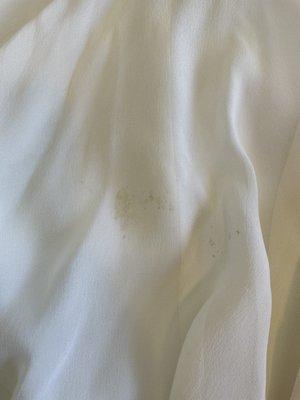 new stains that appeared after the "cleaning"