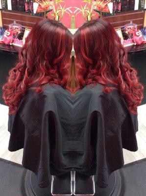 Red balayage