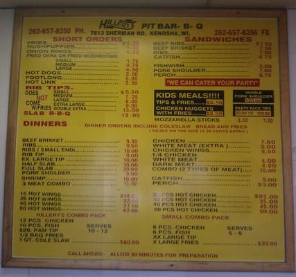 The menu - you're welcome!