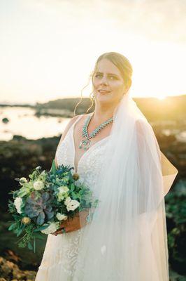 Bride closeup