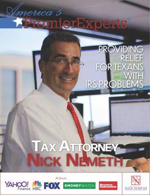 Premier Experts Article Cover Of Dallas Tax Attorney Nick Nemeth