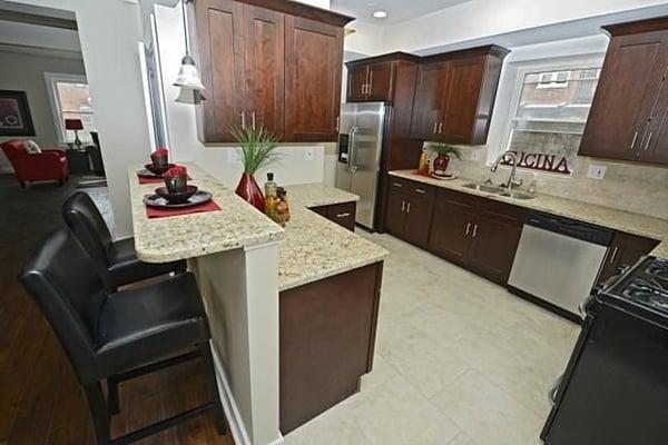 STL Real Estate completely updates houses.  This is what our kitchens typically look like