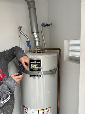 Installing water heater heater