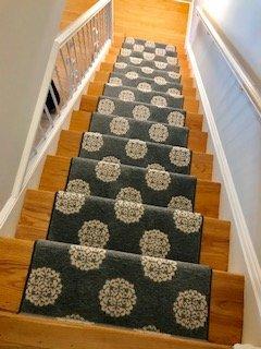 Floral carpet runner.