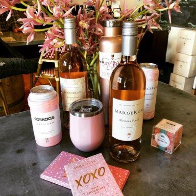 Pink wines and pink items