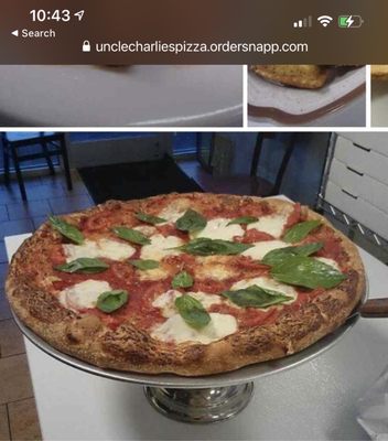 This is what they advertised on their site as their Margarita Pizza. Fresh Basil, fresh mozzarella as stated in the menu description.