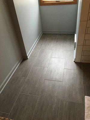 New tile floor