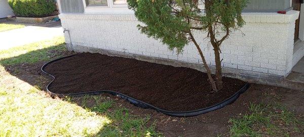 Flower bed install.