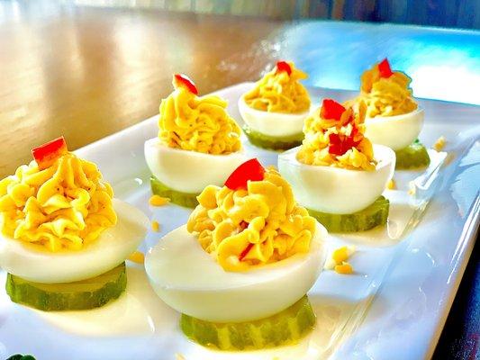 Pimento Cheese deviled eggs