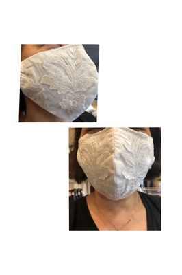 Wedding dress face mask