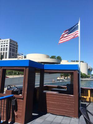 We boarded at the Monona Terrace. Made parking a breeze!