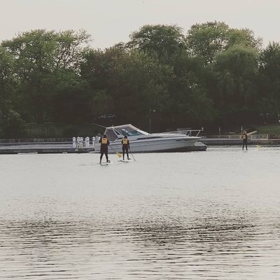 Just some paddle boarding with friends