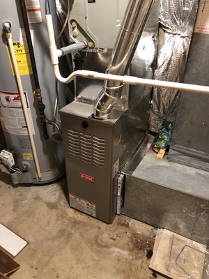 New furnace install in Centreville 11/7/18