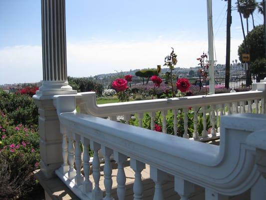 roses by the front porch