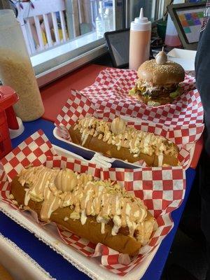 Colombian Burger and Hot Dogs