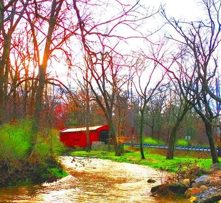 Bartram's Covered Bridge -- spring