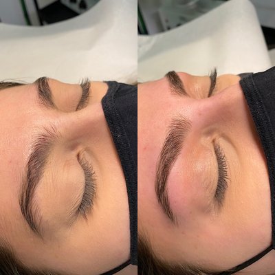 Eyebrow wax and trim