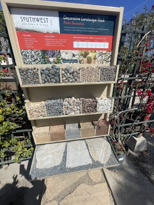 Perfect for our upcoming landscaping. Didn't know there are so many rock options!