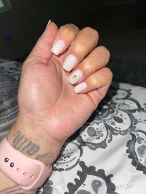 SNS dip on natural nails