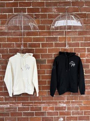 Our Joogs Logo Embroidered Hoodies in cream and black.