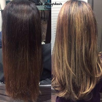 Hair painted color correction