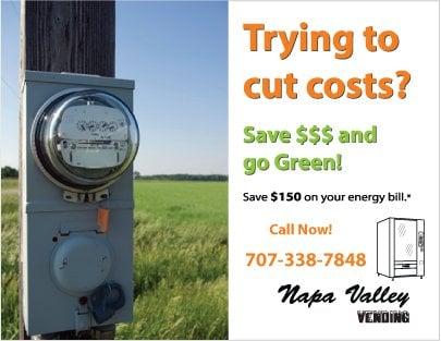 Napa Valley Vending can help your business save money on your electric bill.