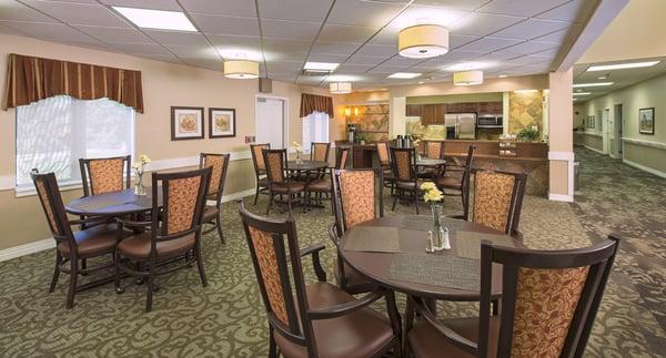 PATH (Post-Acute To Home) patients enjoy meals in a private dining room.