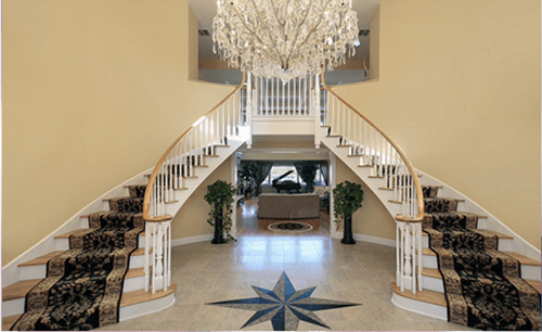 Grand Entry Way with Custom Marble Floors