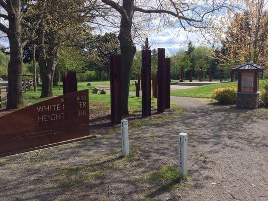 Park entrance with signage