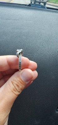 Destroyed my engagement ring.