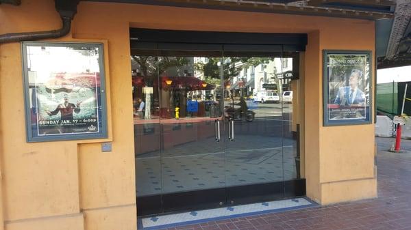 All glass door system  at Balboa theater