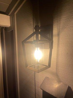 New exterior light fixture