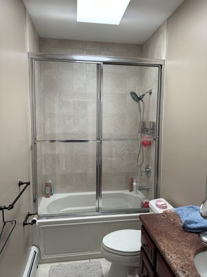 Shower door installation