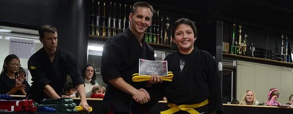 Belt presentation to one of our excellent students!