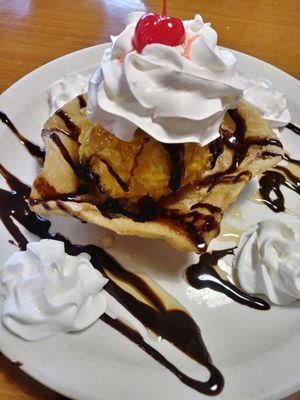 Fried ice cream. Love it.