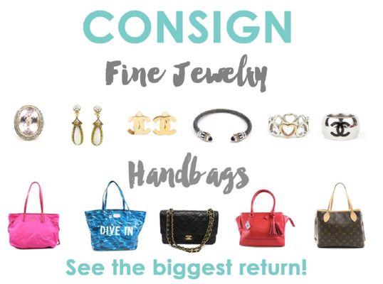 Always taking designer handbags and jewelry-no appointment necessary.