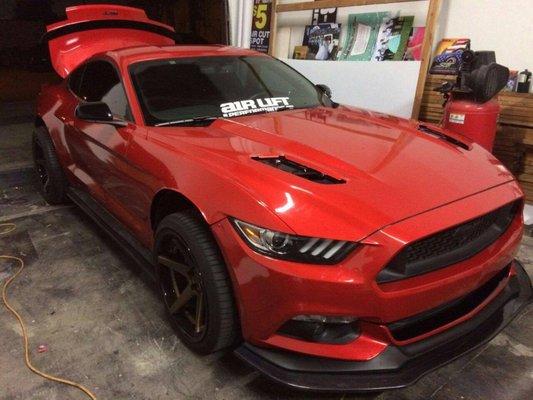 car wrap mustang