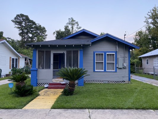 Newly painted home front view