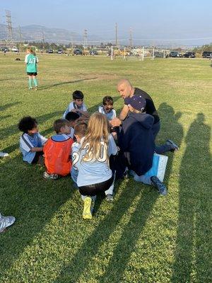 With 10U Blue Eagles team @ AYSO